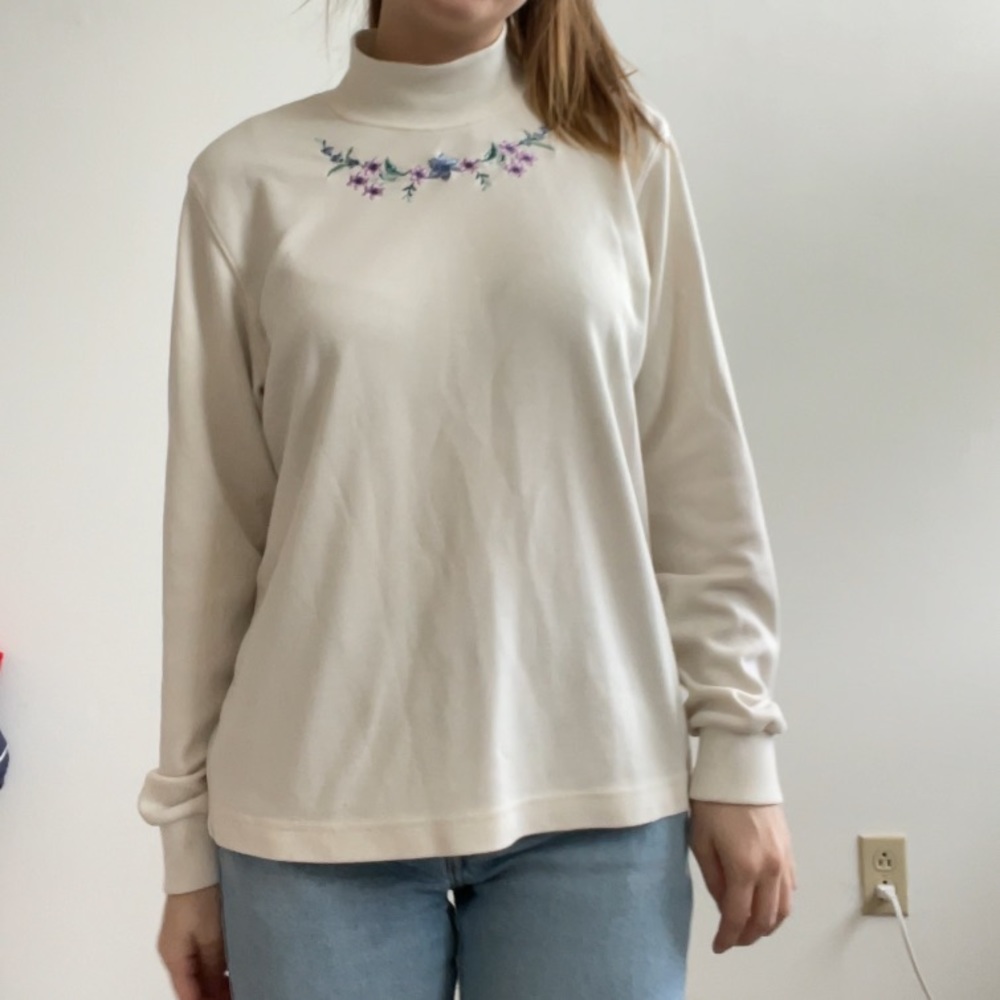 Embroidered Turtleneck
